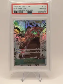 2023 ONE PIECE RORONOA ZORO MANGA OP06-118 ALT ART FOIL PSA 10 - Image 1