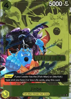 Jinbe RARE WINNER CHAMPIONSHIP ALT ART EB02-055 ONE PIECE TCG MINT NM - Image 1