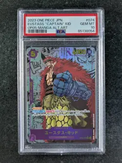 2023 One Piece MANGA EUSTASS "CAPTAIN" KID OP05-074 Alternate Art SR JPN PSA 10 - Image 1