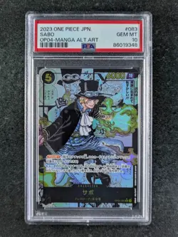 2023 One Piece MANGA SABO OP04-083 Kingdoms Of Intrigue Alt. Art SR JPN PSA 10 - Image 1