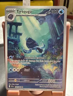 Tirtouga 106/086 Pokemon Black Bolt Illustration Rare Full Art Holo Near Mint - Image 1