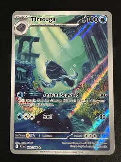 Tirtouga 106/086 Pokemon Black Bolt Illustration Rare Full Art Holo Near Mint - Image 1