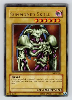 MP - Yugioh Summoned Skull Metal Raiders Ultra Rare MRD-003 Original Print 2002 - Image 1