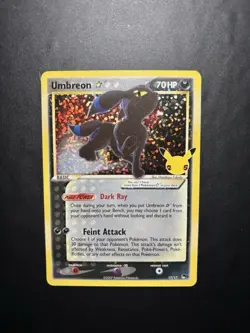 Pokemon TCG Umbreon Gold Star 17/17 Celebrations Classic Collection - Image 1