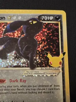 NM Pokemon TCG: Umbreon Gold Star 17/17 Celebrations 25th Anniversary - Image 3