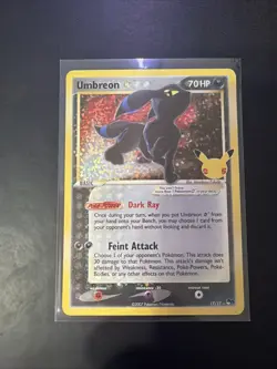 Umbreon Gold Star Holo Celebrations Classic Collection 17/17 Pokemon Card TCG NM - Image 1