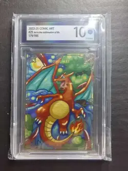 2022-25 Pokemon Chinese Card COMIC Art 179/195 Charizard KMHY 10 SE58 - Image 1
