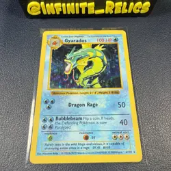 Gyarados Shadowless 6/102 Base Set Holo Rare 1999 WOTC Pokemon Card MP - Image 3
