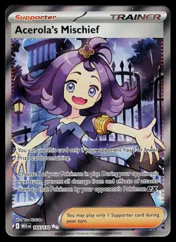 Pokemon Card - Acerola's Mischief Mega Evolution 165/132 Ultra Rare - Image 1