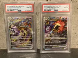PSA8 Charizard &PSA10 Mewtwo SAR VSTAR Universe Pokemon Card Japanese - Image 1