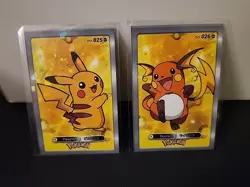 Pikachu & Raichu - Pokemon Card Database Attack Set Cracked Ice Holo - NM - Image 1