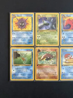 1st Edition Fossil Pokemon Lot Of 10 Cards Common And Uncommon NM - Image 2