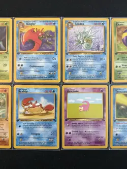 1st Edition Fossil Pokemon Lot Of 10 Cards Common And Uncommon NM - Image 3