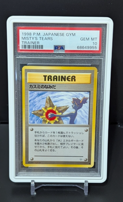 PSA 10 1998 Pokemon JAPANESE Gym Misty's Tears Banned Card Art GEM MINT - Image 1