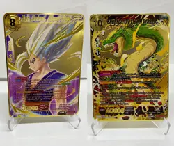 2PCS Son Gohan Shenron Metal Dragon Ball Card-Collectible Gift Display Toys - Image 1