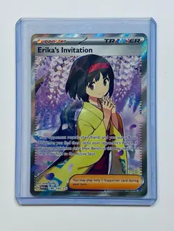 Pokemon TCG Erika's Invitation Scarlet & Violet Holo Ultra Rare Card 196/165 - Image 1