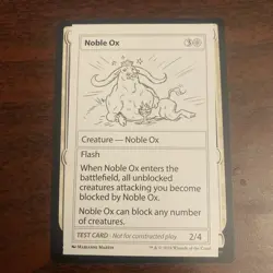 Noble Ox - Play Test Card - Mystery Booster 2 - MB2, MTG - Image 1