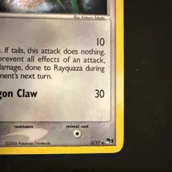 Pokemon TCG Rayquaza Holo Rare Card 3/17 Pop Series 1 - Image 4