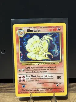 Ninetales Holo 12/102 Base Set Unlimited Rare Vintage Pokemon Card LP+/LP- - Image 1