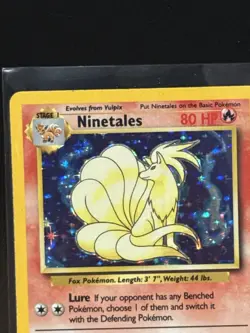 Ninetales Holo 12/102 Base Set Unlimited Rare Vintage Pokemon Card LP+/LP- - Image 2