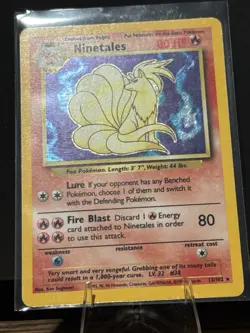 Ninetales Holo 12/102 Base Set Unlimited Rare Vintage Pokemon Card LP+/LP- - Image 3