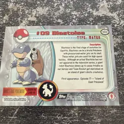 Pokemon TCG - Blastoise Topps TV Animation Card #9 HOLO - Image 2