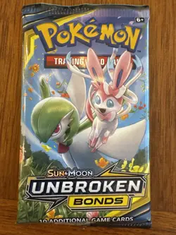 Pokemon Sun & Moon Unbroken Bonds Booster Pack Sealed 10 Cards Sylveon Art - Image 1