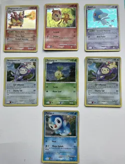 Pokemon- Pack of 7 Holo Foil Cards- 2007 (Piplup, Ambipom,Chimchar, and more!) - Image 1