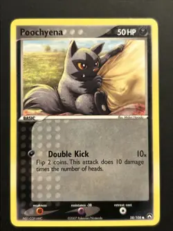 Poochyena 58/108 EX Power Keepers Regular Common Pokemon Card TCG LP - Image 1