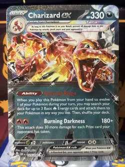 Charizard EX Obsidian Flames 125/197 SV03 Double Rare Holo Card NM Condition - Image 1