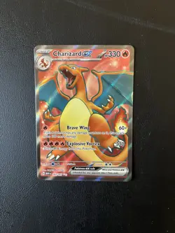 Pokemon Charizard EX Full Art Holo Card 183/165 Scarlet & Violet 151 Series - Image 1