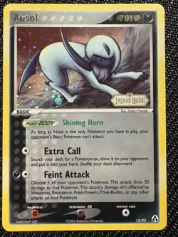 Pokemon TCG Absol 15/92 EX Legend Maker Stamped Reverse Holo Card NM Excellent - Image 1