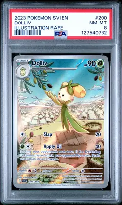 2023 POKEMON SVI EN-SCARLET & VIOLET ILLUSTRATION RARE #200 DOLLIV PSA 8 - Image 1