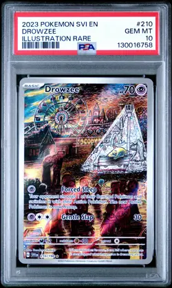 2023 POKEMON SVI EN-SCARLET & VIOLET ILLUSTRATION RARE #210 DROWZEE PSA 10 - Image 1