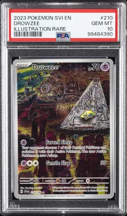 2023 POKEMON SVI EN-SCARLET & VIOLET ILLUSTRATION RARE #210 DROWZEE PSA 10 - Image 1