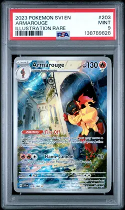 2023 POKEMON SVI EN-SCARLET & VIOLET ILLUSTRATION RARE #203 ARMAROUGE PSA 9 - Image 1
