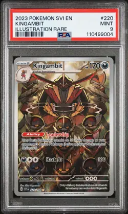 2023 POKEMON SVI EN-SCARLET & VIOLET ILLUSTRATION RARE #220 KINGAMBIT PSA 9 - Image 1