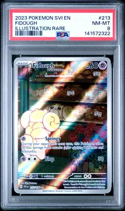 2023 POKEMON SVI EN-SCARLET & VIOLET ILLUSTRATION RARE #213 FIDOUGH PSA 8 - Image 1