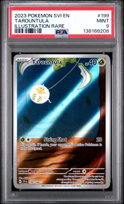 2023 POKEMON SVI EN-SCARLET & VIOLET ILLUSTRATION RARE #199 TAROUNTULA PSA 9 - Image 1