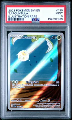 2023 POKEMON SVI EN-SCARLET & VIOLET ILLUSTRATION RARE #199 TAROUNTULA PSA 9 - Image 1