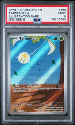 2023 POKEMON SVI EN-SCARLET & VIOLET ILLUSTRATION RARE #199 TAROUNTULA PSA 9 - Image 1