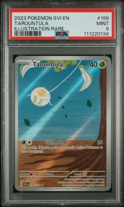 2023 POKEMON SVI EN-SCARLET & VIOLET ILLUSTRATION RARE #199 TAROUNTULA PSA 9 - Image 1