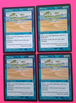 Magic the Gathering MTG Mirage SHIMMER X 4 LP/EX U Vintage 1996! - Image 1