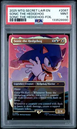 Magic The Gathering MTG Secret Lair Sonic The Hedgehog Foil #2087 - PSA 9 - Image 1