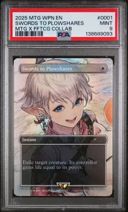MagicCon Las Vegas Exclusive Swords to Plowshares Final Fantasy MTG Foil PSA 9 - Image 1