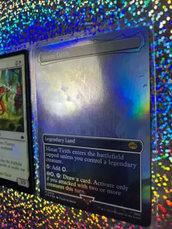 MTG Foil: BLB 0035 Thistledown Players; LTR Rare 0420 Minas Tirith (Borderless) - Image 4