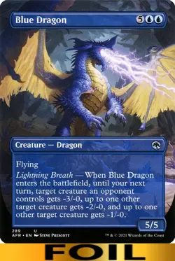 Blue Dragon - FOIL BORDERLESS #289 - Forgotten Realms - CUC NM MTG - Image 1