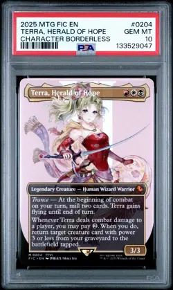 2025 MTG Final Fantasy Terra, Herald of Hope Borderless Non-Foil #204 - PSA 10 - Image 1