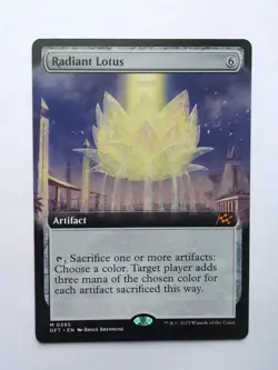 MTG Radiant Lotus (DFT) Aetherdrift Extended Art Regular Mythic 395 - Image 1