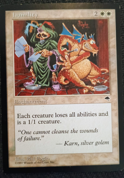 Humility - Magic the Gathering Tempest 1997 MTG LP - Image 1